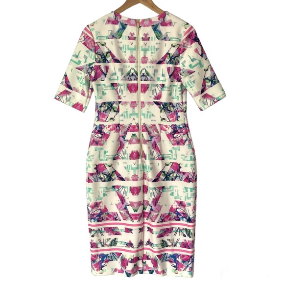 Vince Camuto Floral Abstract Knit Dress - Picture 2 of 11